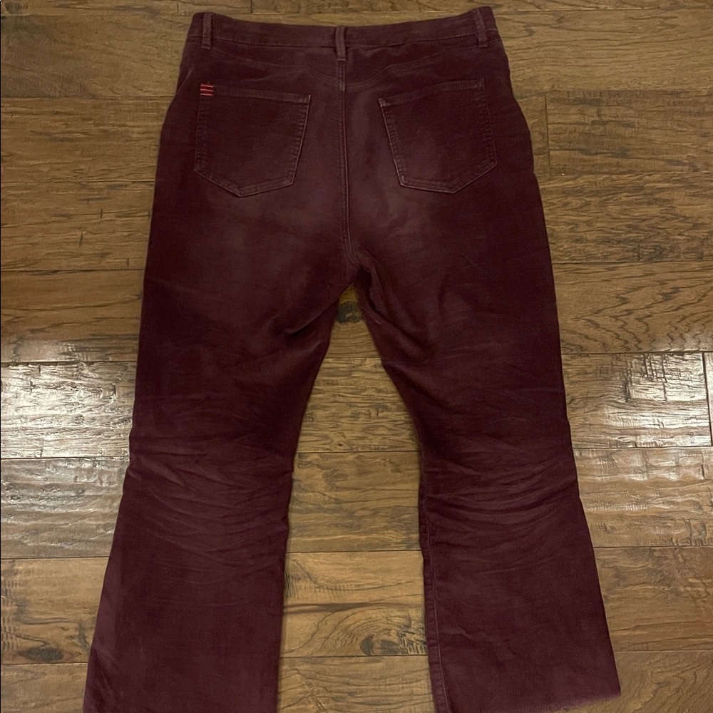 Urban Outfitters BDG Kick Flare High Rise Corduroy Pants Raw Hem - Picture 3 of 4